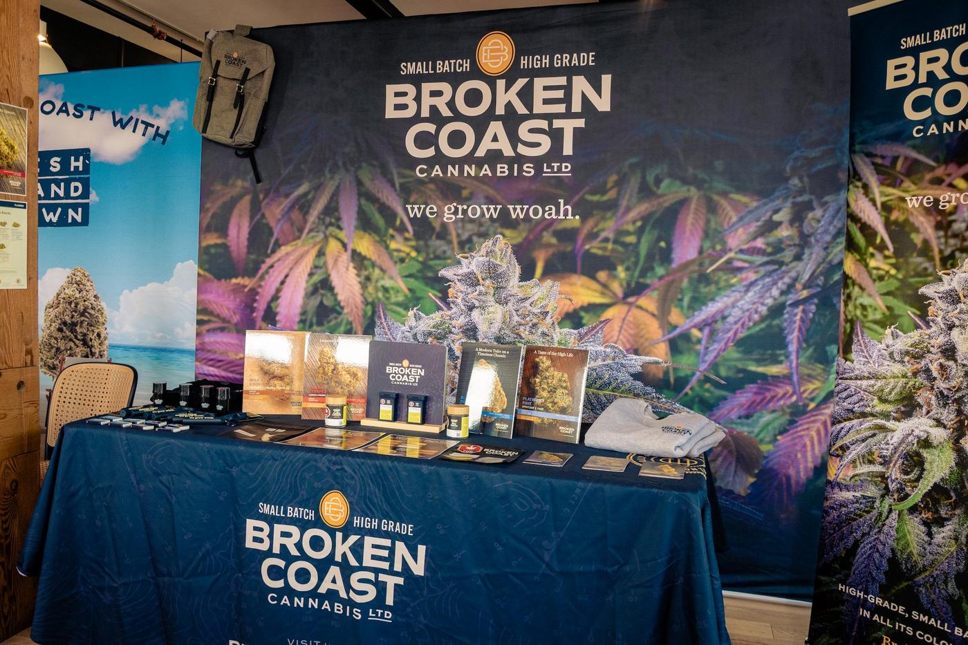 The Broken Coast Cannabis booth on the showcase floor